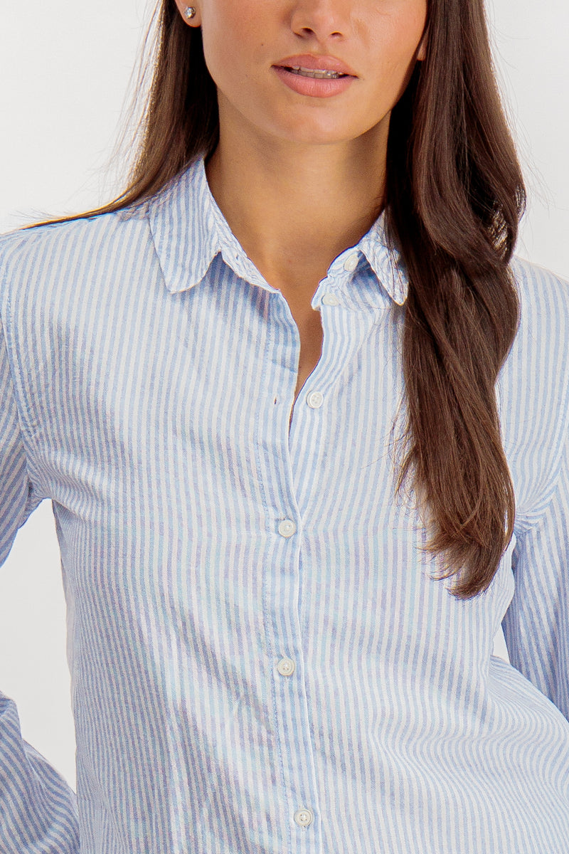Rena Blue Striped Shirt