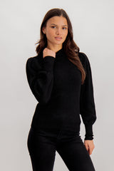 Black Katia High Neck Knit