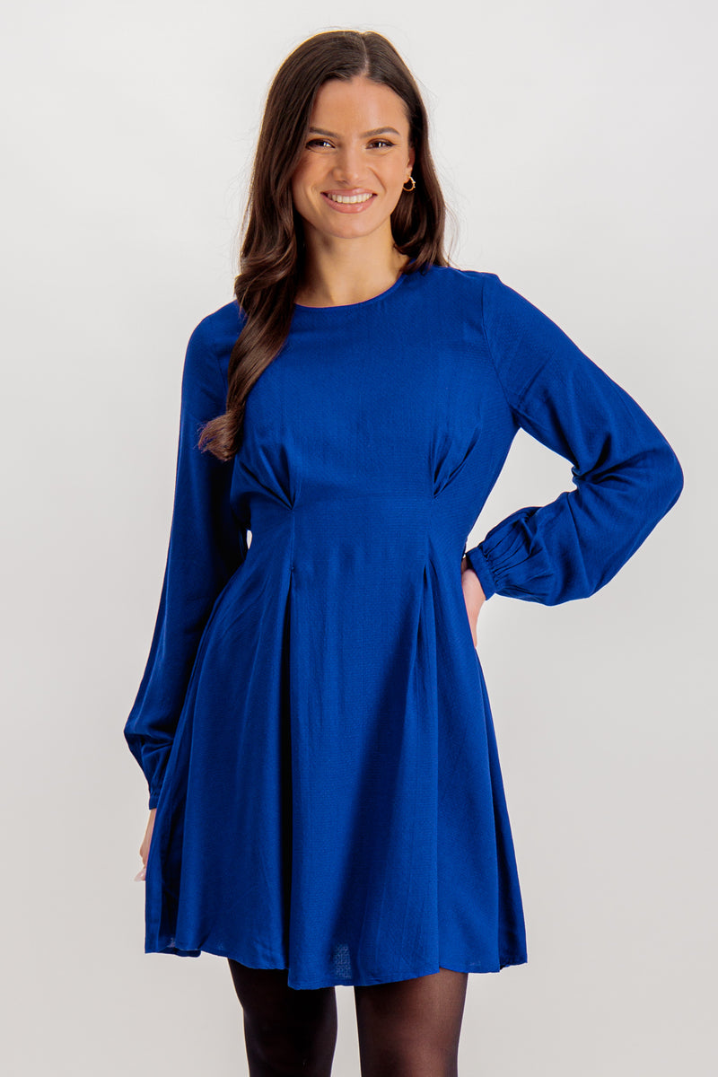 Kittie Blue Long Sleeved Mini Dress