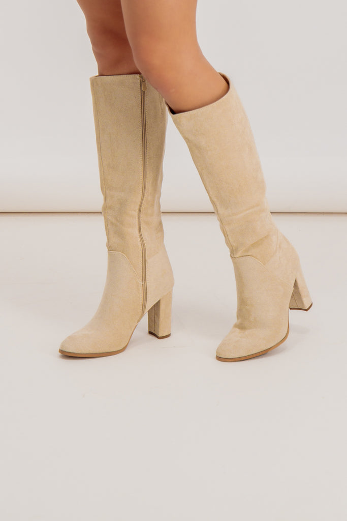 Joni Cream Beige Calf Boot