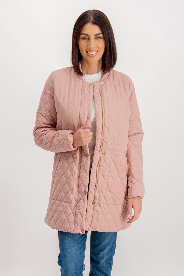 Jaxie Rose Pink Quilted Jacket
