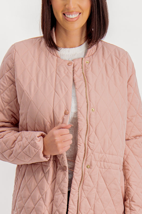 Jaxie Rose Pink Quilted Jacket