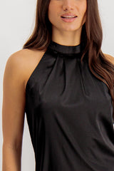 Emily & Me Black Tori Halter Top