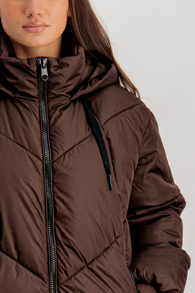 Beverly Brown Puffer Coat