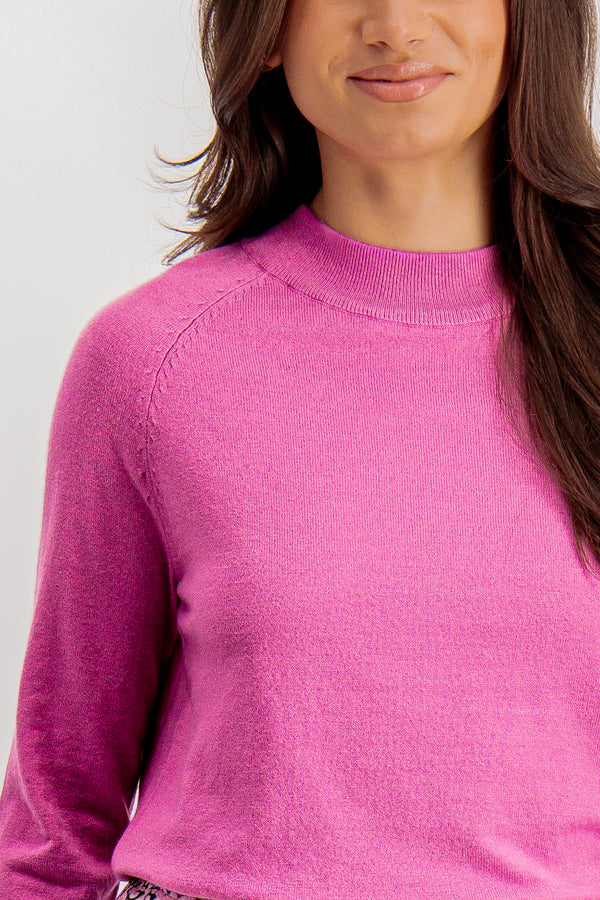 Nessa Pink O-Neck Knit
