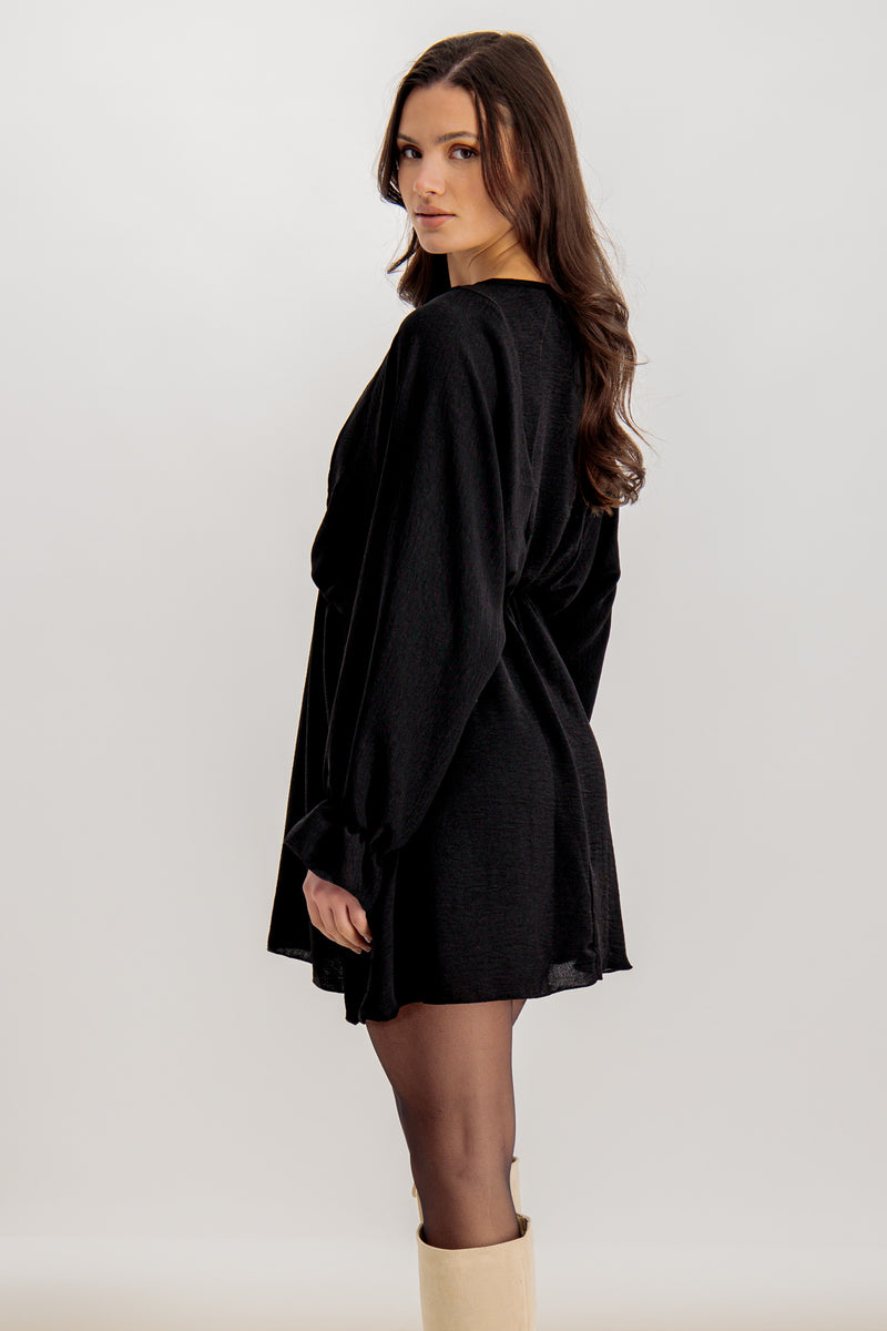 Black Kendall Elasticated Dress
