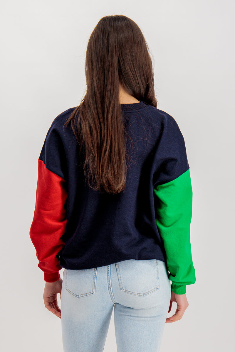 Lauren Navy Contrast Newport Sweatshirt