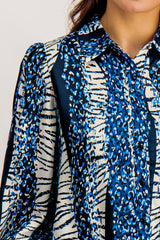Emily & Me Diana Blue Printed Shirt