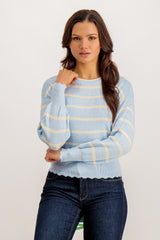 Blue Striped Lina Knit