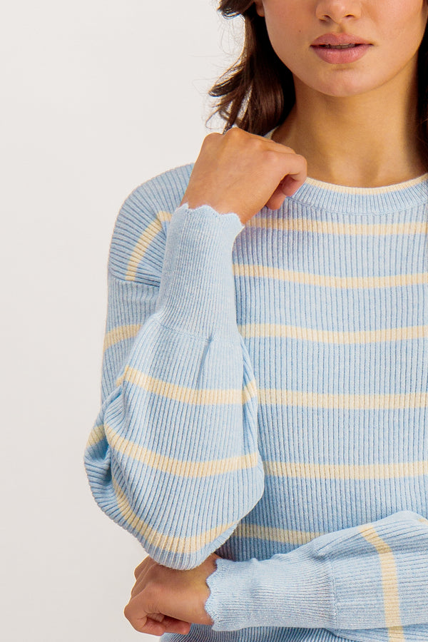 Blue Striped Lina Knit