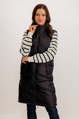 Black Mandy High Neck Gilet