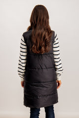 Black Mandy High Neck Gilet