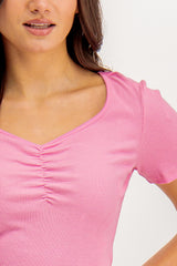 Tania Pink Short Sleeved Top