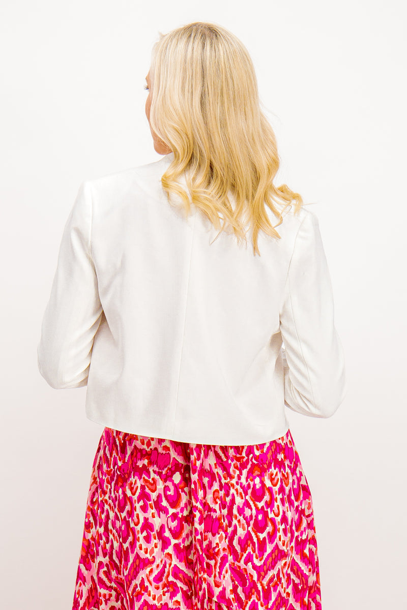 Emily & Me Julia White Cropped Jacket