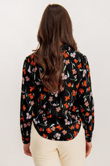 Meredith Black Floral Shirt