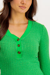 Elba Green Knit Top