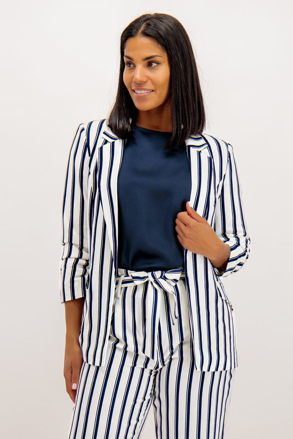 Diana Blue Striped Blazer