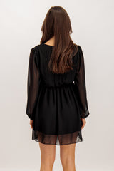 Ruth Black V-Neck Dress