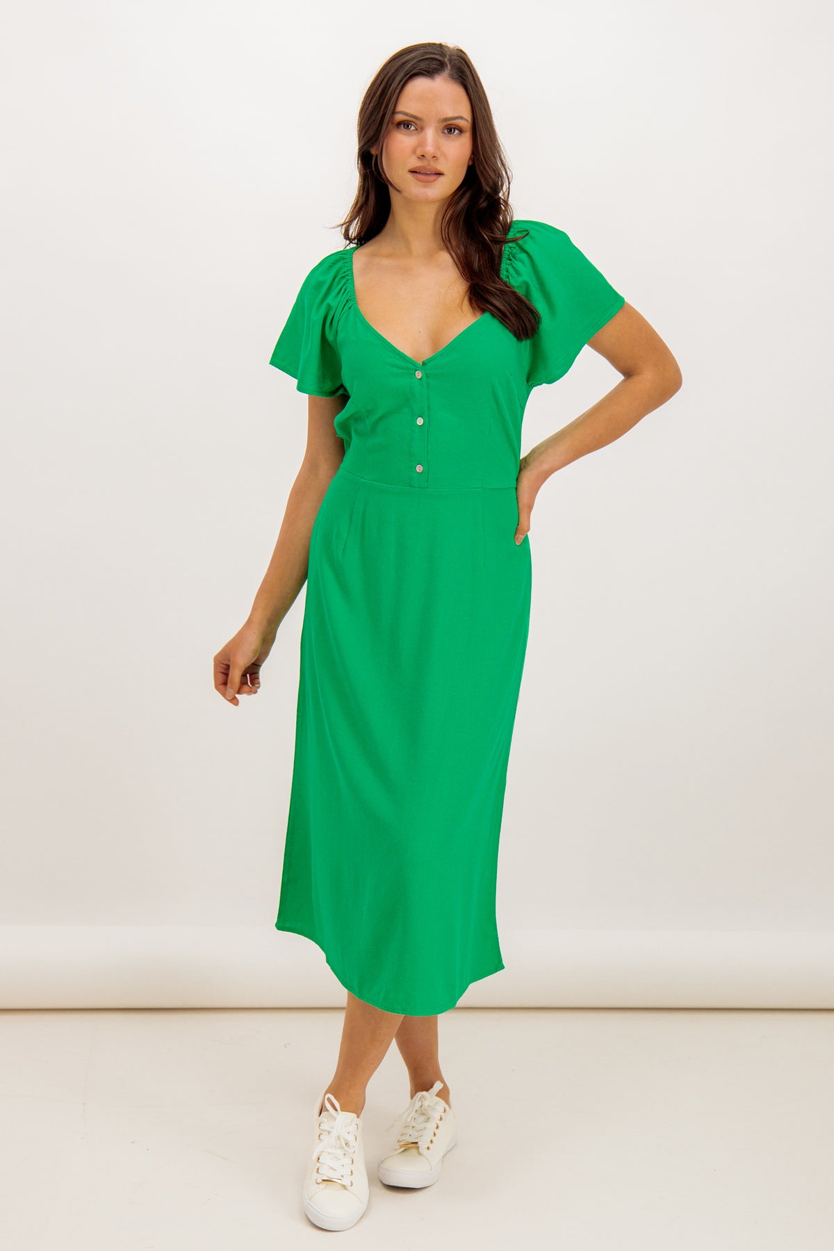 Milo Green Midi Dress
