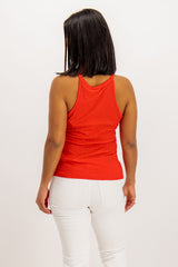 Thalia Red Ribbed Top