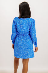 Emily & Me Blue Laurie Square Neck Mini Dress