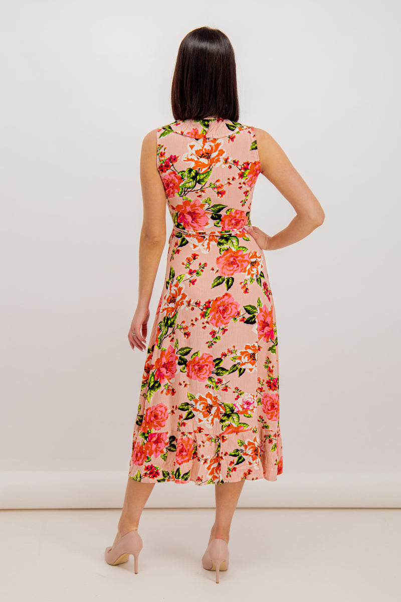 Mesa Rose Floral Wrap Dress