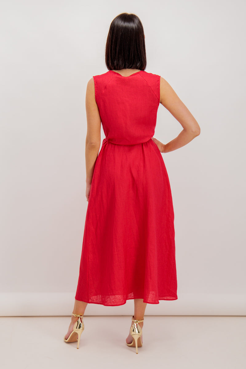 Emily & Me Kim Red Wrap Dress