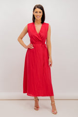 Emily & Me Kim Red Wrap Dress