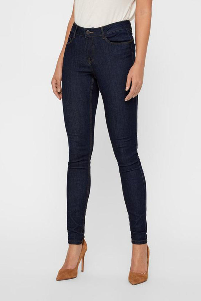 Seven Shape Up Jeans In Dark Blue Denim