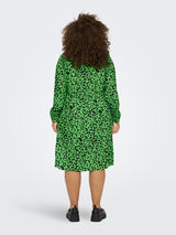 Nadina Green Leopard Print Shirt Dress