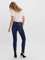 Tanya Dark Blue Skinny Fit Mid Rise Jeans